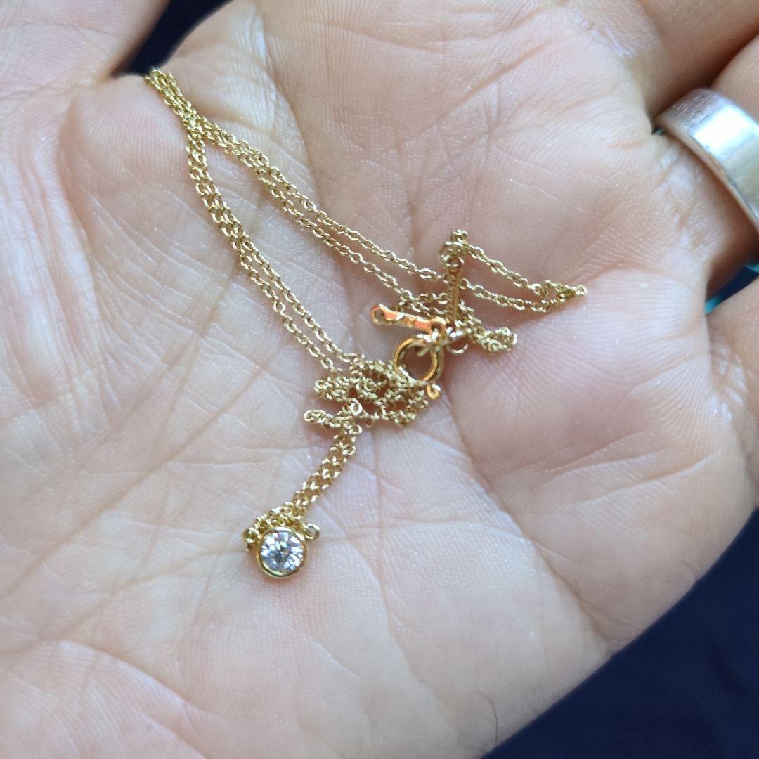 ティファニー バイザヤードネックレス 0.21カラット 750