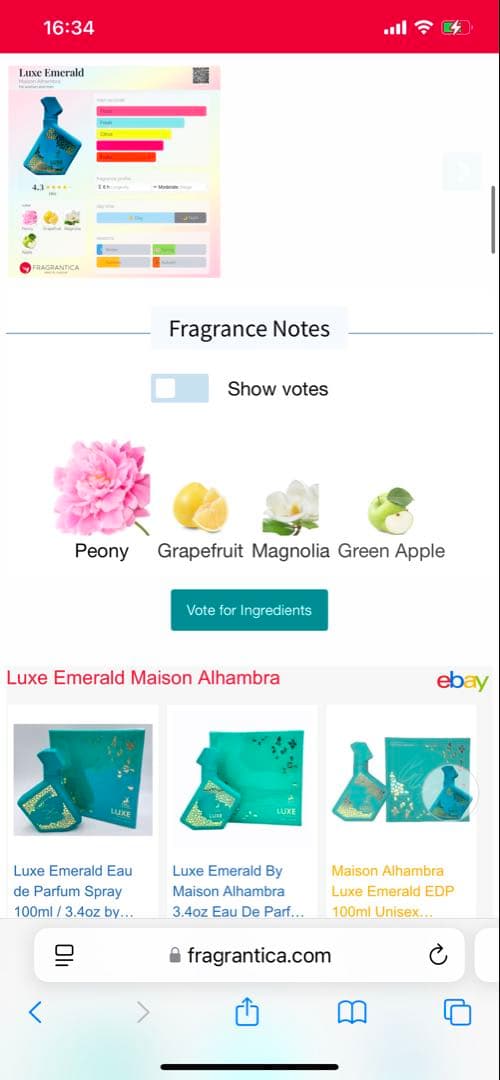 香水(男性用) Maison Alhambra Luxe Emerald