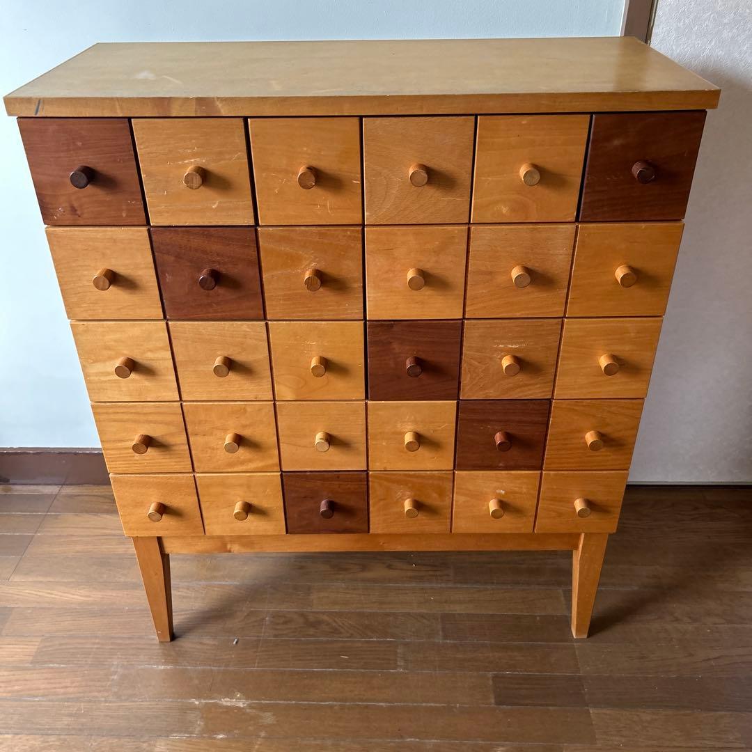 【希少】木製 多段チェスト 12杯 引き出し付き 幅75×奥行32.5×高さ90