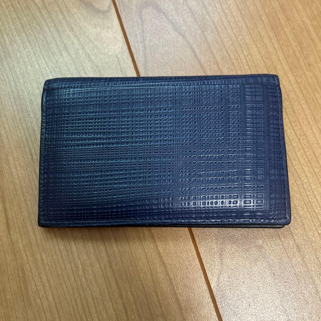 ★美品★ロエベ　名刺入れ　カードケース　リネン　ネイビー