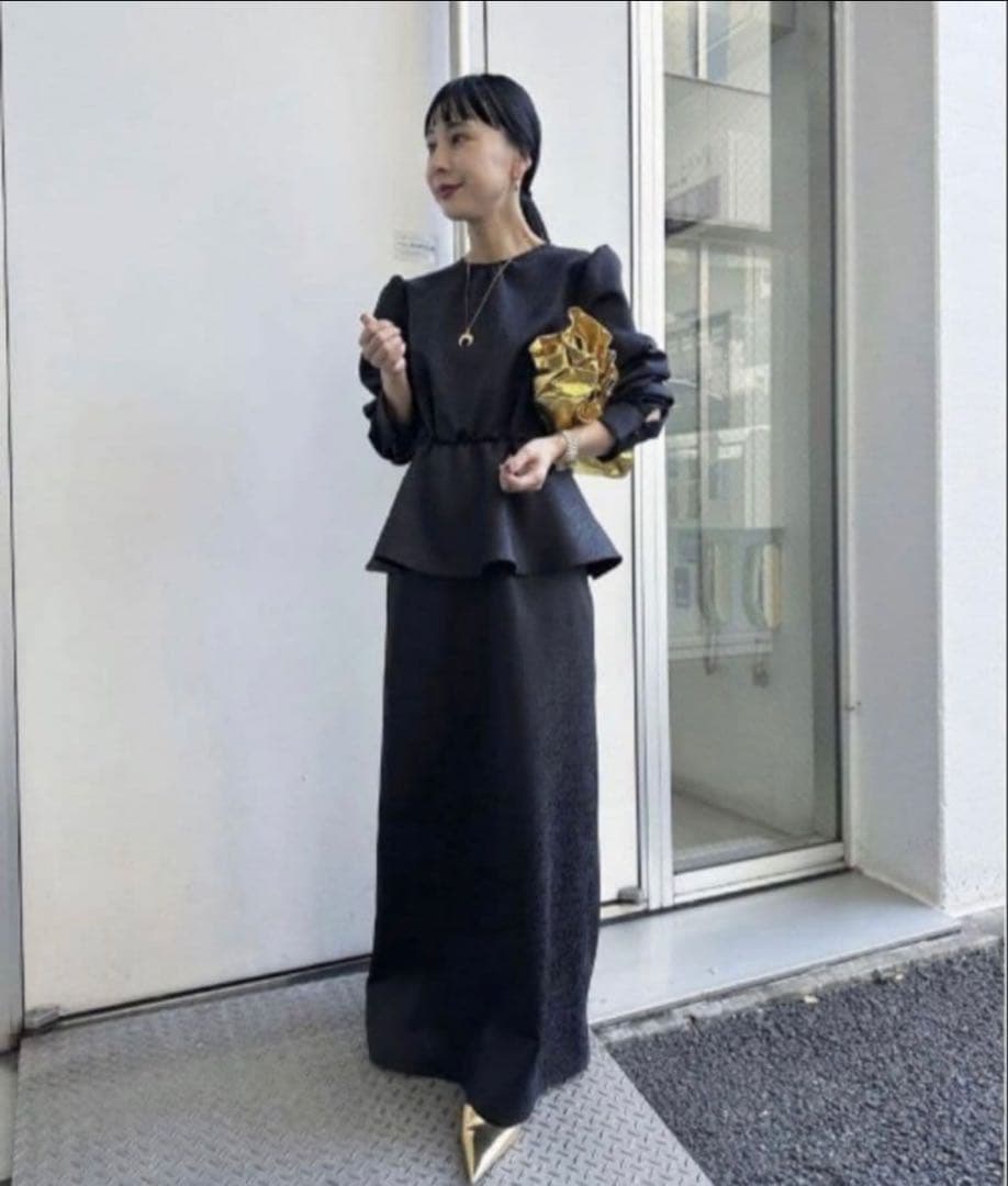 【kayn...】AMERI　LADY LIKE PEPLUM DRESS