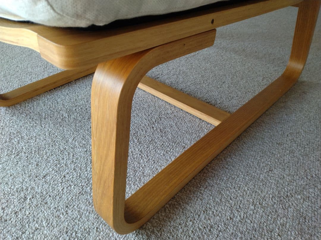 【美品】MUJI無印良品 ダイニングソファチェアオーク材/リビングでもつかえる②