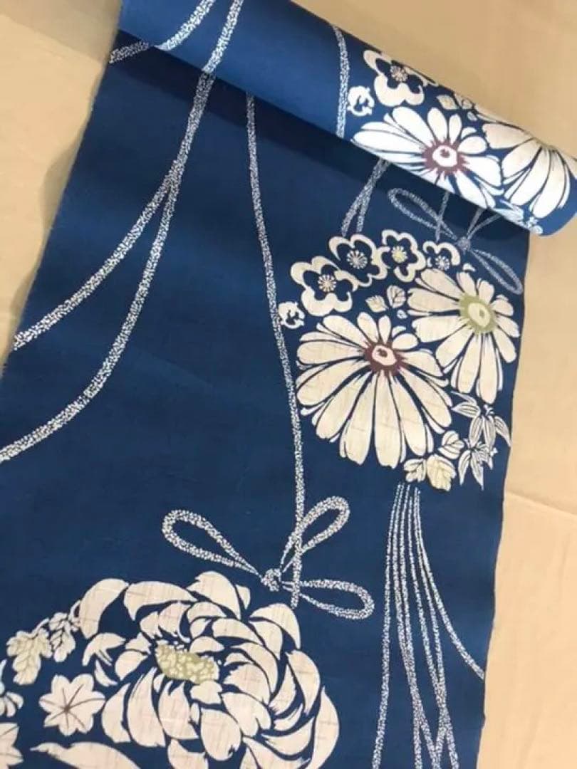 伝統工芸　長坂小紋染　八ッ目絣　源氏物語　40