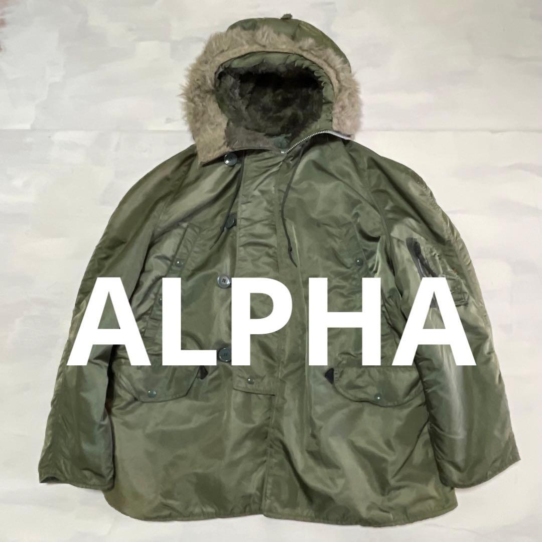 90s USA製　旧タグ　ALPHA N-3B フライトジャケット　IDEAL