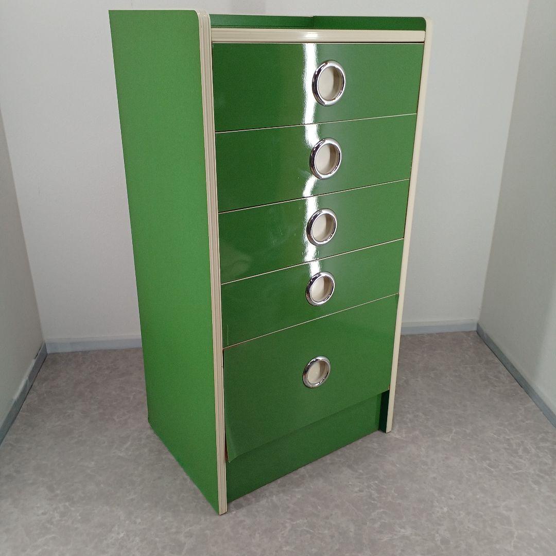 送料込み☆昭和レトロポップ【5段チェスト 】高さ 約87cm