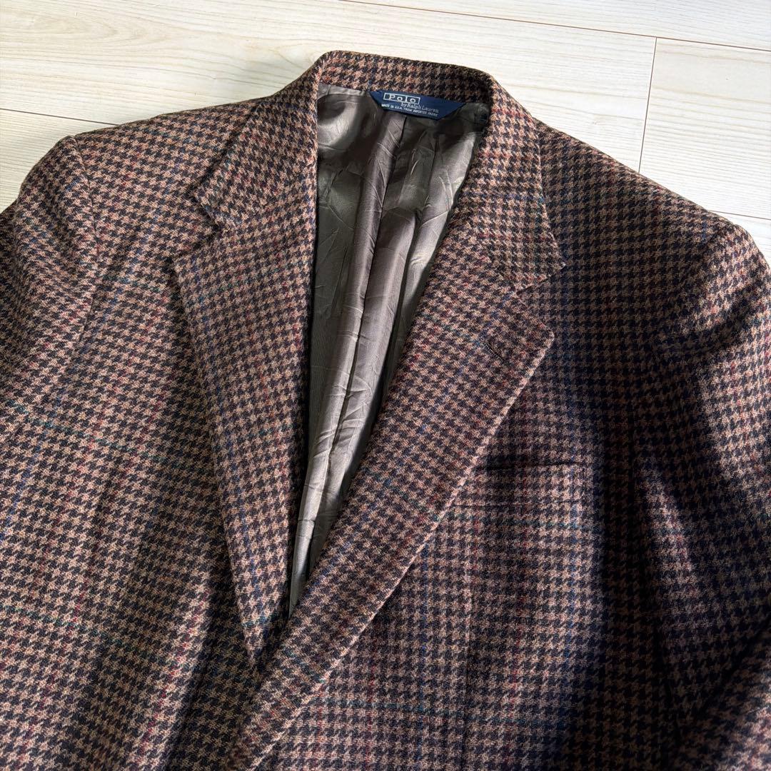 ぱ*ち様 極上　70〜80s USA製　ポロバイラルフローレン　ハウンドトゥース