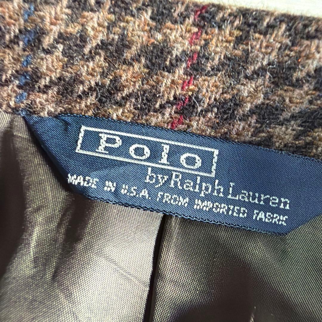 ぱ*ち様 極上　70〜80s USA製　ポロバイラルフローレン　ハウンドトゥース