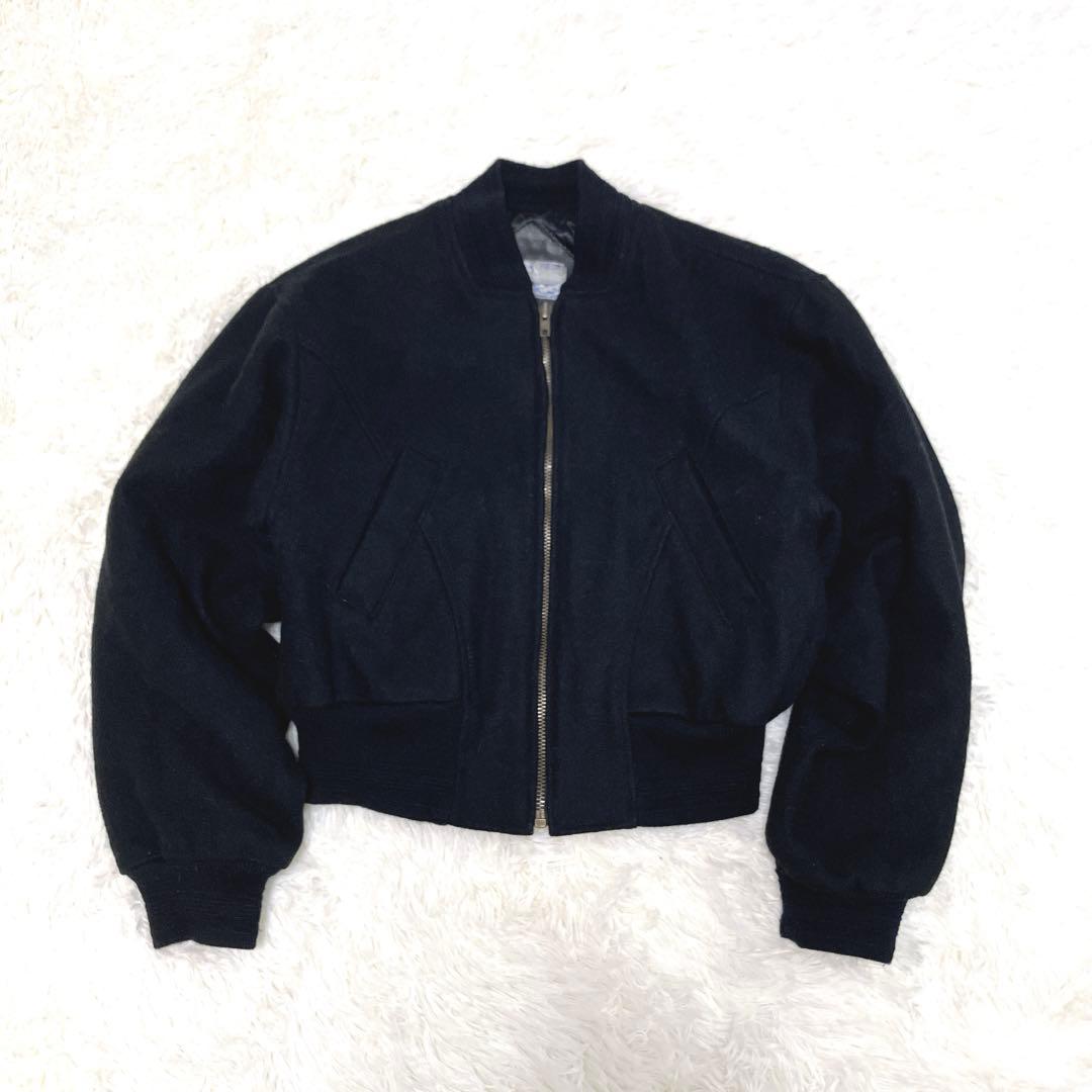 激レア✨kenzo jeans ケンゾー　ボンバーJK　短丈　ビーズロゴ y2k