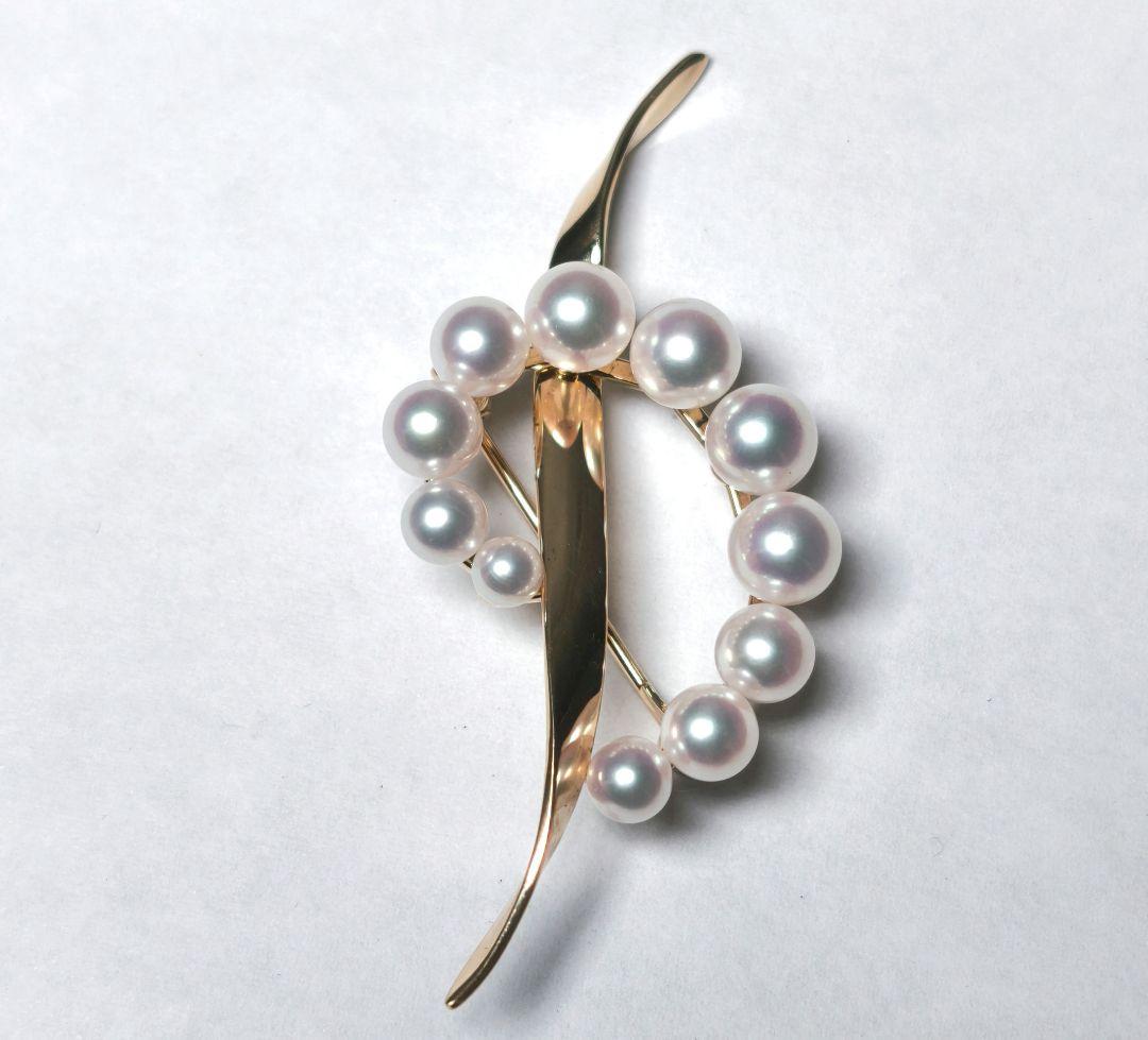 【美品 最高級】ミキモト ブローチ パール サークル K18 愛子様 ご着用 箱