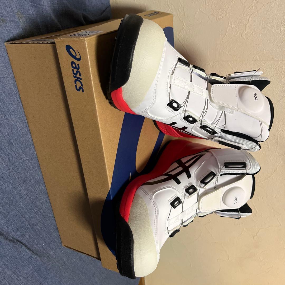 （新品未使用）ASICS BOA 安全靴 28cm ホワイト/レッド