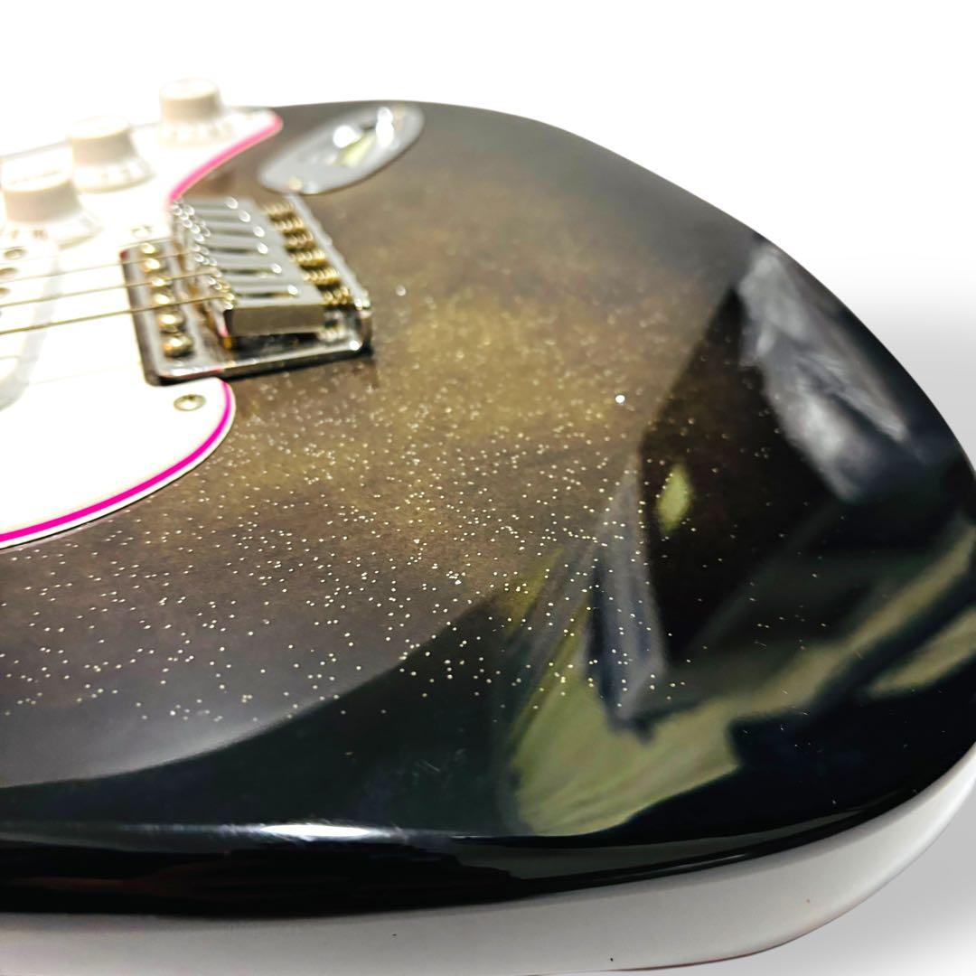 【希少な純正ケース付】ジプシーローズ エレキギター ラメ入 女性向けギター