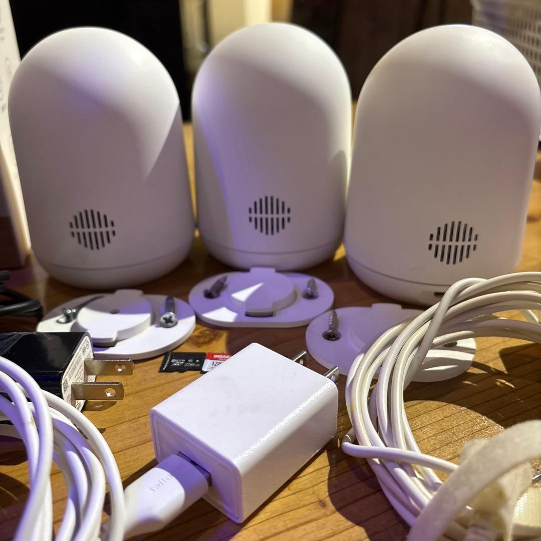 SwitchBot見守りカメラ3台+SDセット3MP 360度防犯カメラ　ベビー