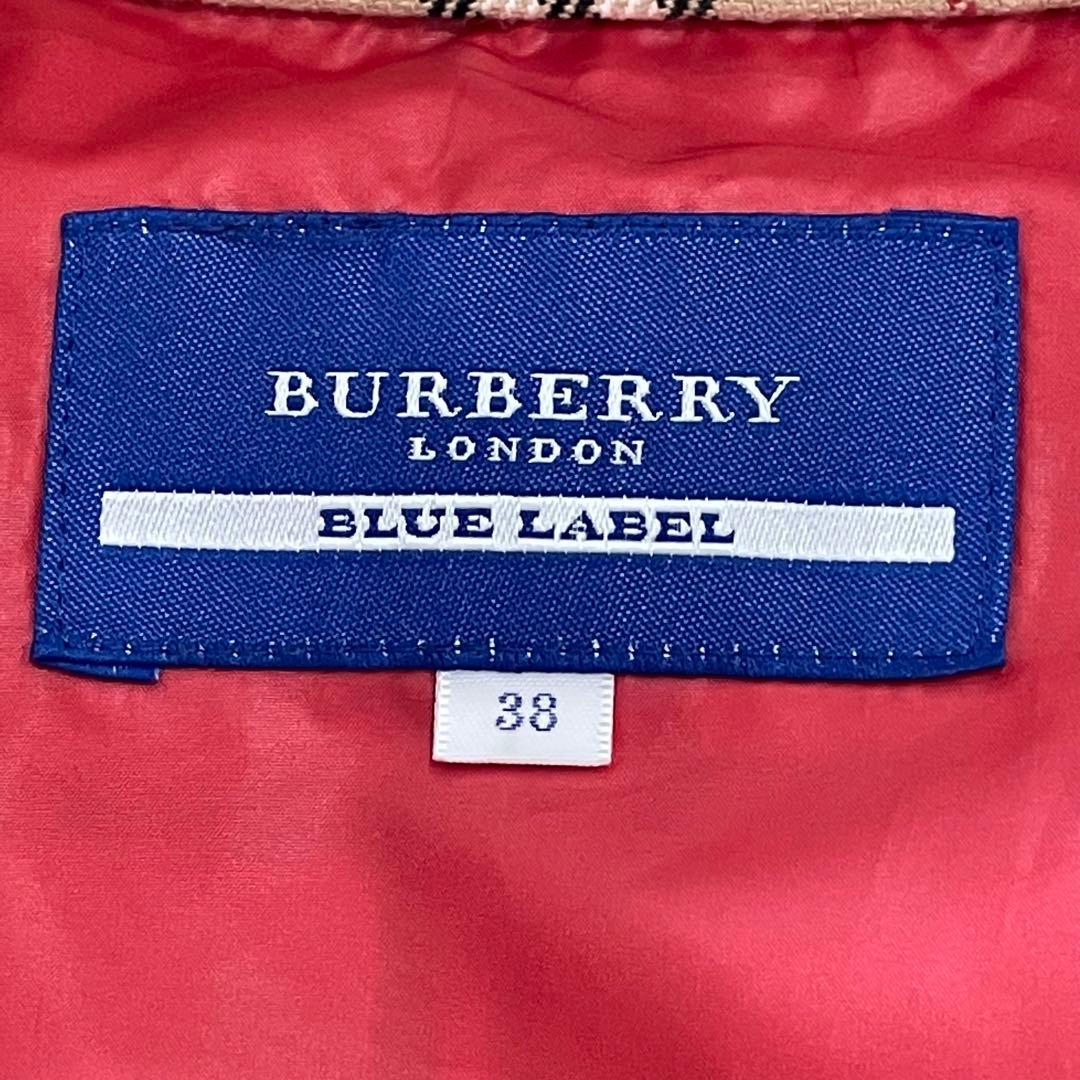 バーバリーブルーレーベル　デニムジャケット　ノバチェック 短丈　金ボタン　Ｍ