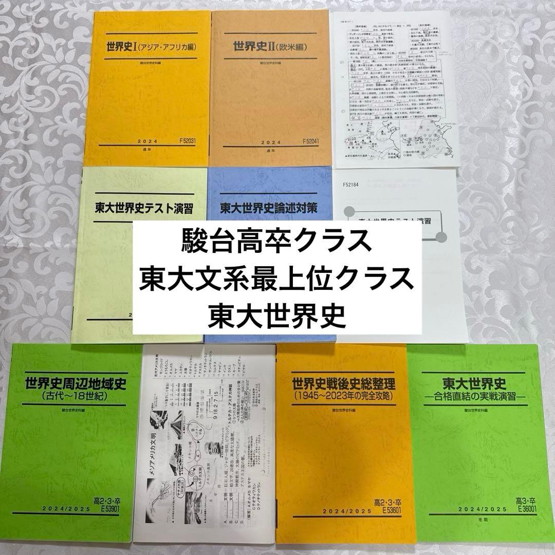 駿台 EX東大文系演習コース 最上位クラス 東大世界史フルセット