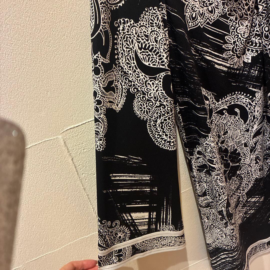 レオナール　ペイズリー柄　長袖チュニック