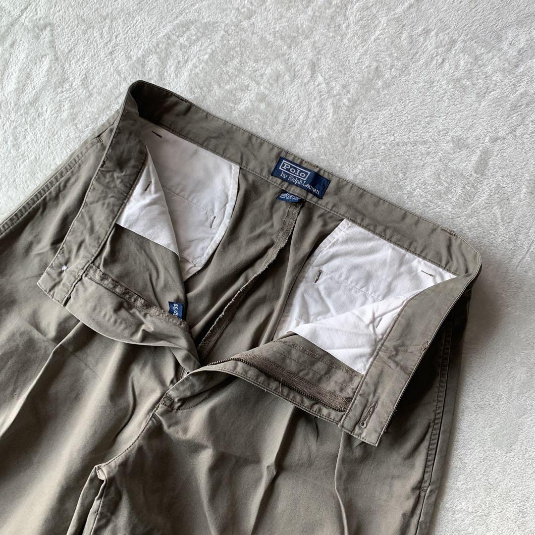 レアカラー！ 90s ラルフローレン ツータック パンツ チノパン ハモンド