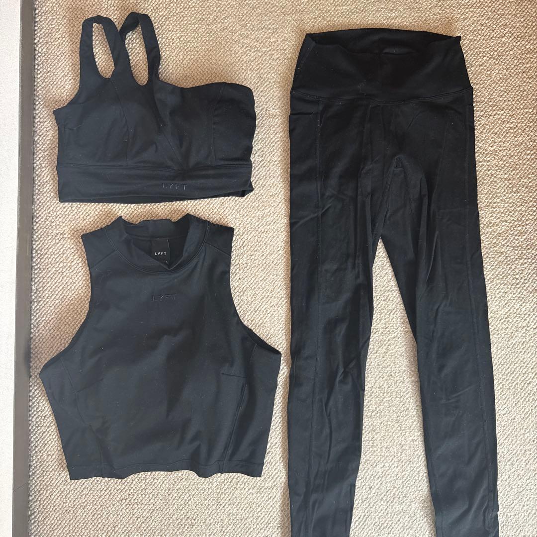 LYFT ブラック ヨガウェアセット