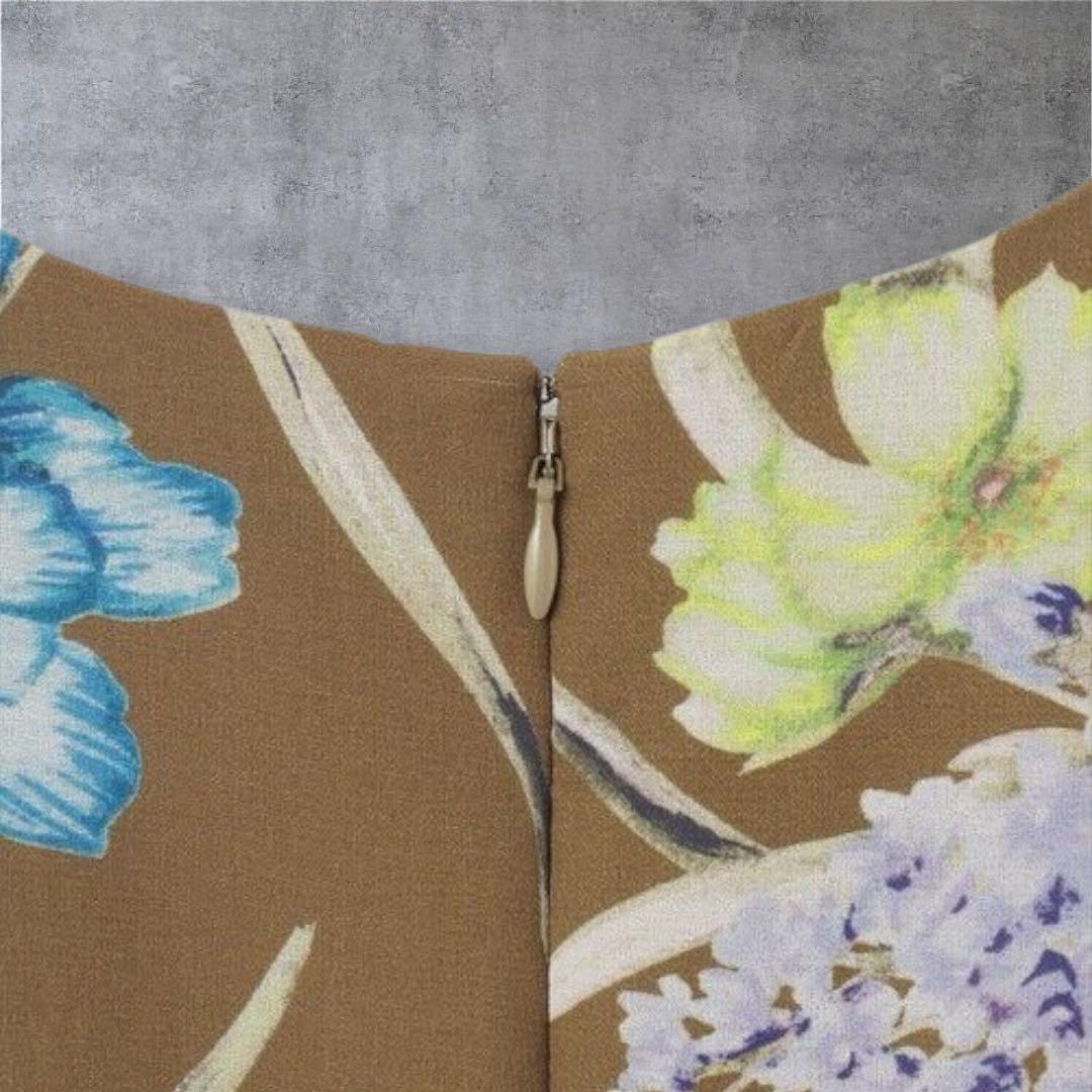 グレースコンチネンタル ミモザプリント　ワンピース　シフォンワンピース　36