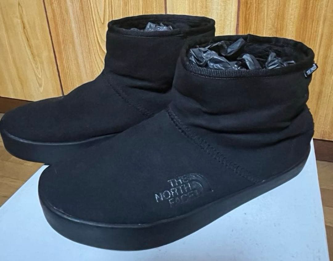 つる　THE NORTH FACE黒スリッポンブーツ24.0ノースフェイス