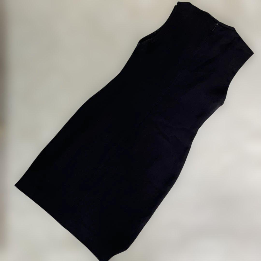 お慶びの日に上品な☆美品☆Gucci ブラック ノースリーブ ワンピース 38