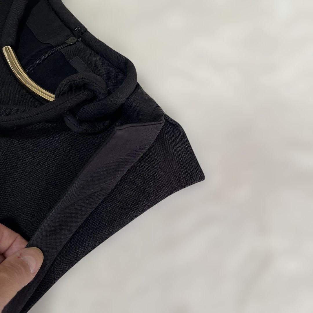 お慶びの日に上品な☆美品☆Gucci ブラック ノースリーブ ワンピース 38