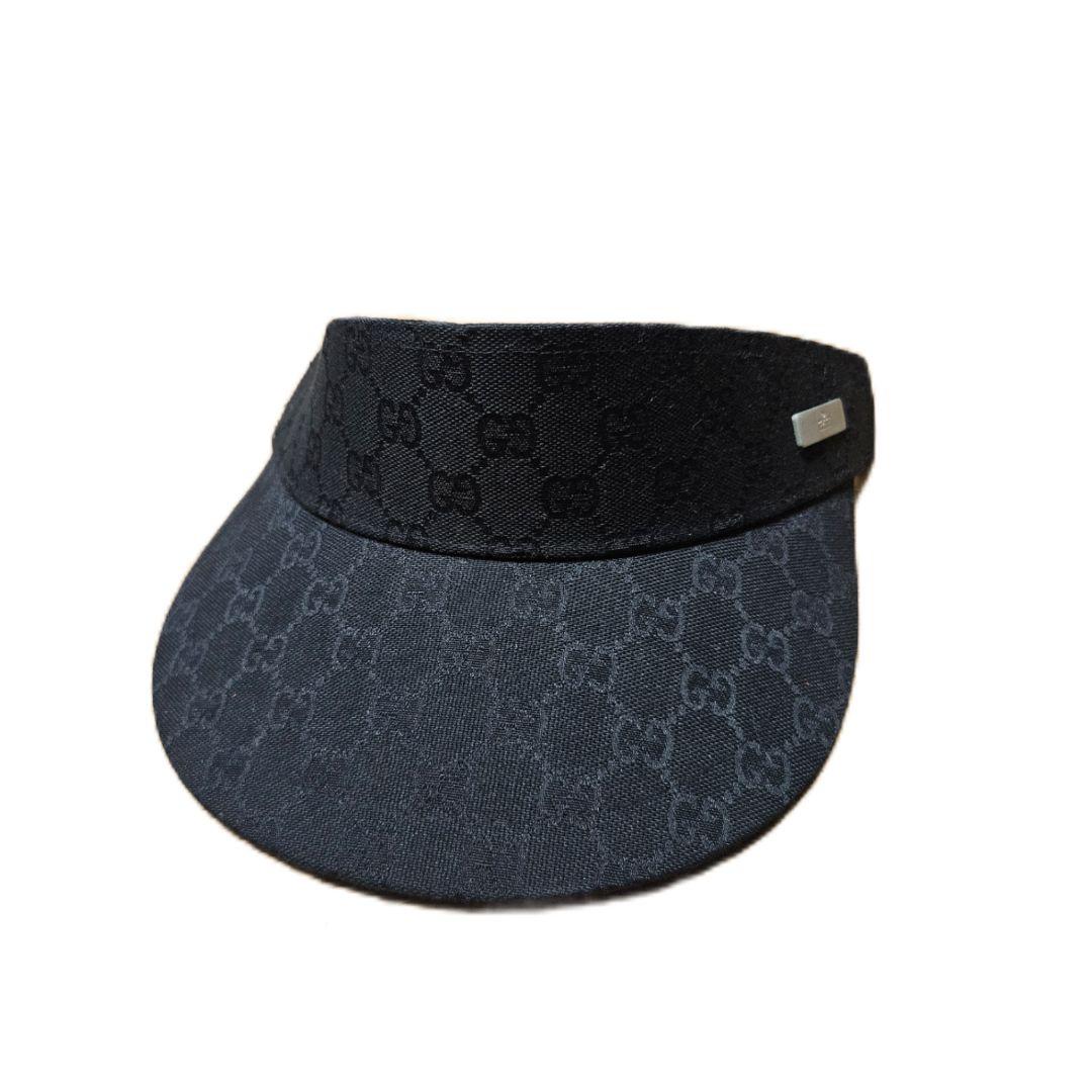 GUCCI GG柄 ロイターロッキング ブラック サンバイザー