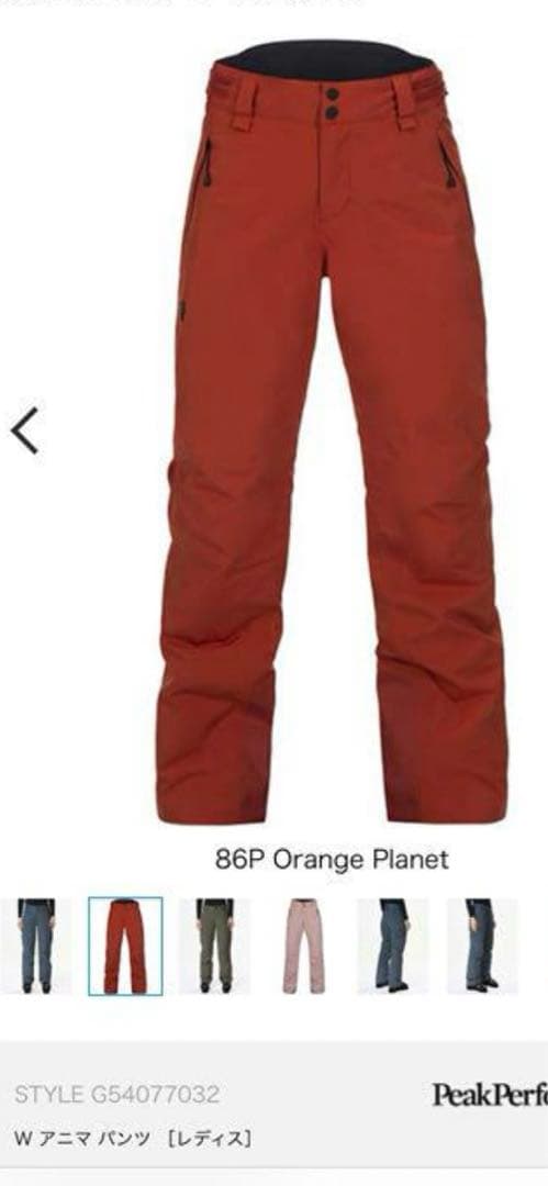 最終ピークパフォーマンス　スキー　パンツ　中綿入り　アニマパンツ　レディース　L