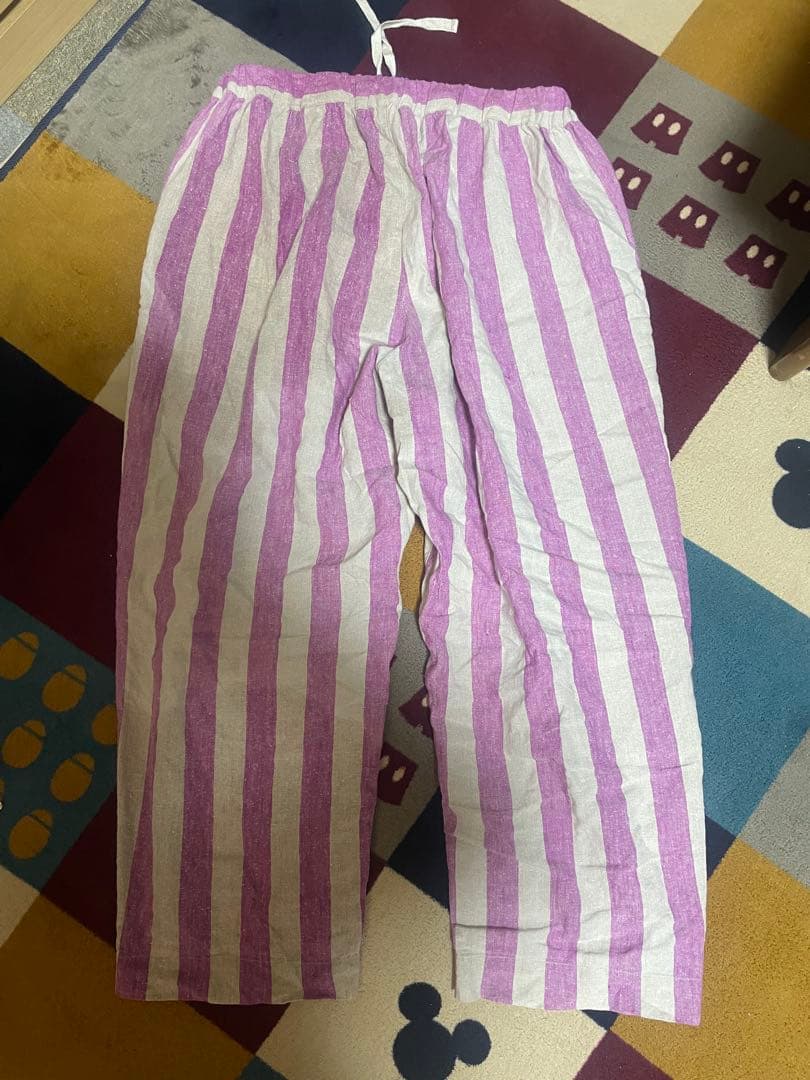 nest Robe ♡リネンシルク ストライプイージーパンツ