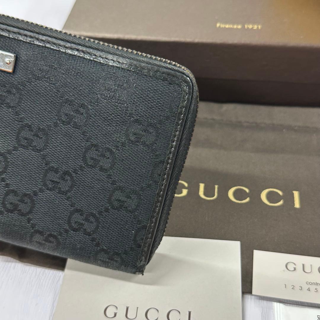新品同様‼️ グッチ　GUCCI 財布　長財布　GGキャンバス　ラウンドファスナー