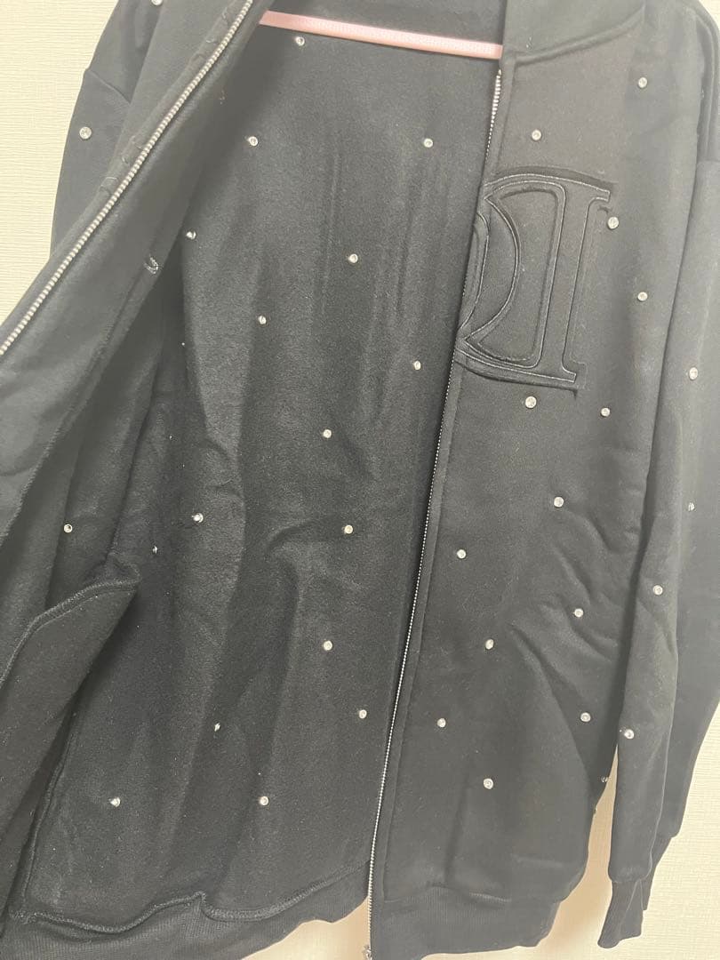 新品　ダーリッチDarich DDロゴビジュージップパーカー　ブラックF