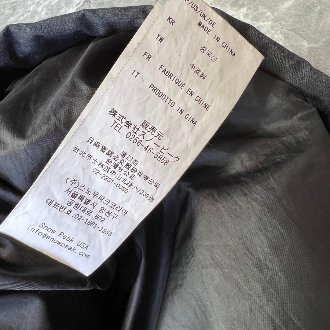 スノーピーク　焚き火スペック　ダウンジャケット　L 黒　アノラック　down