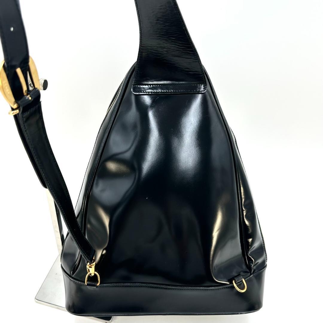 GUCCI グッチ ショルダーバッグ ボディバッグ レザー ブラック バンブー