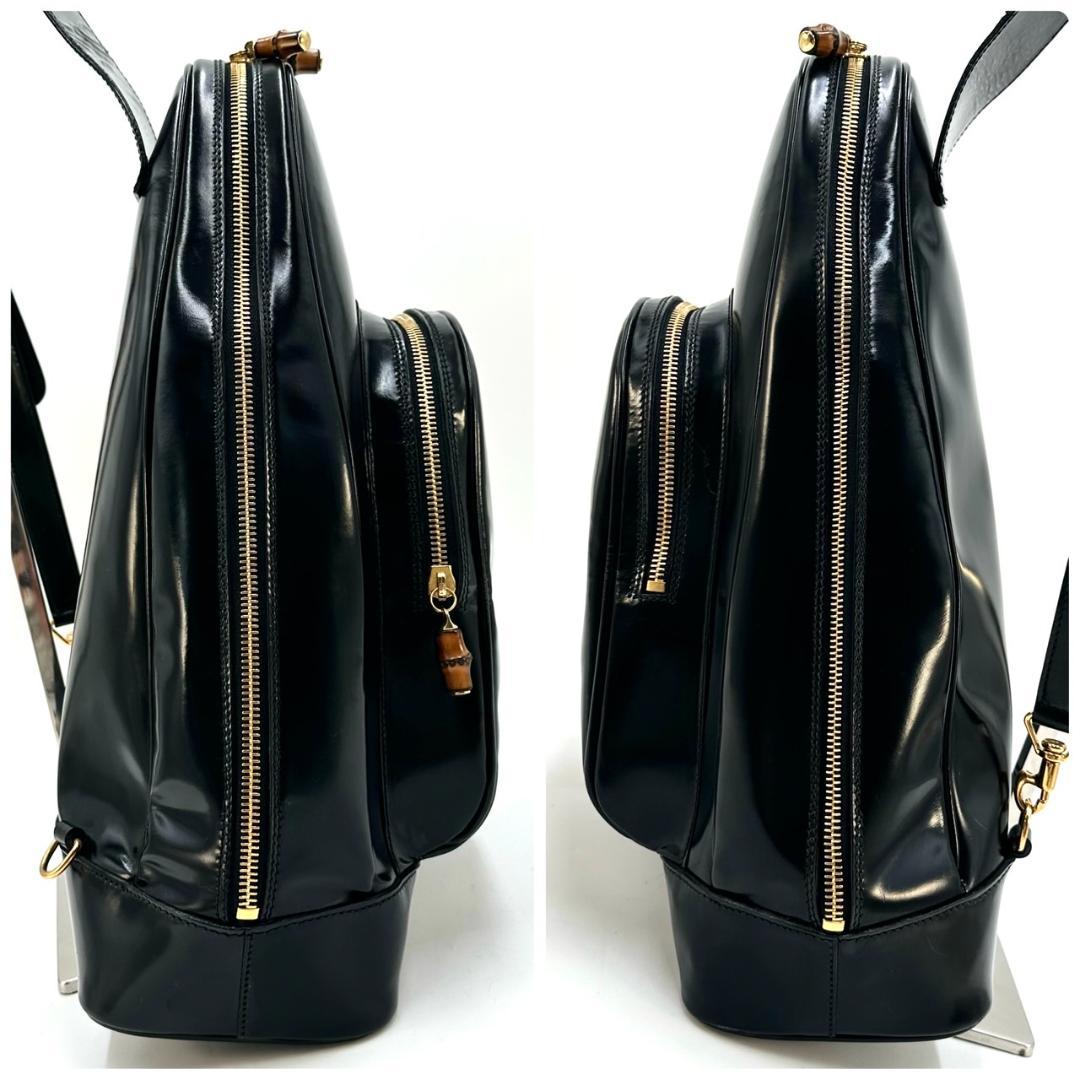 GUCCI グッチ ショルダーバッグ ボディバッグ レザー ブラック バンブー