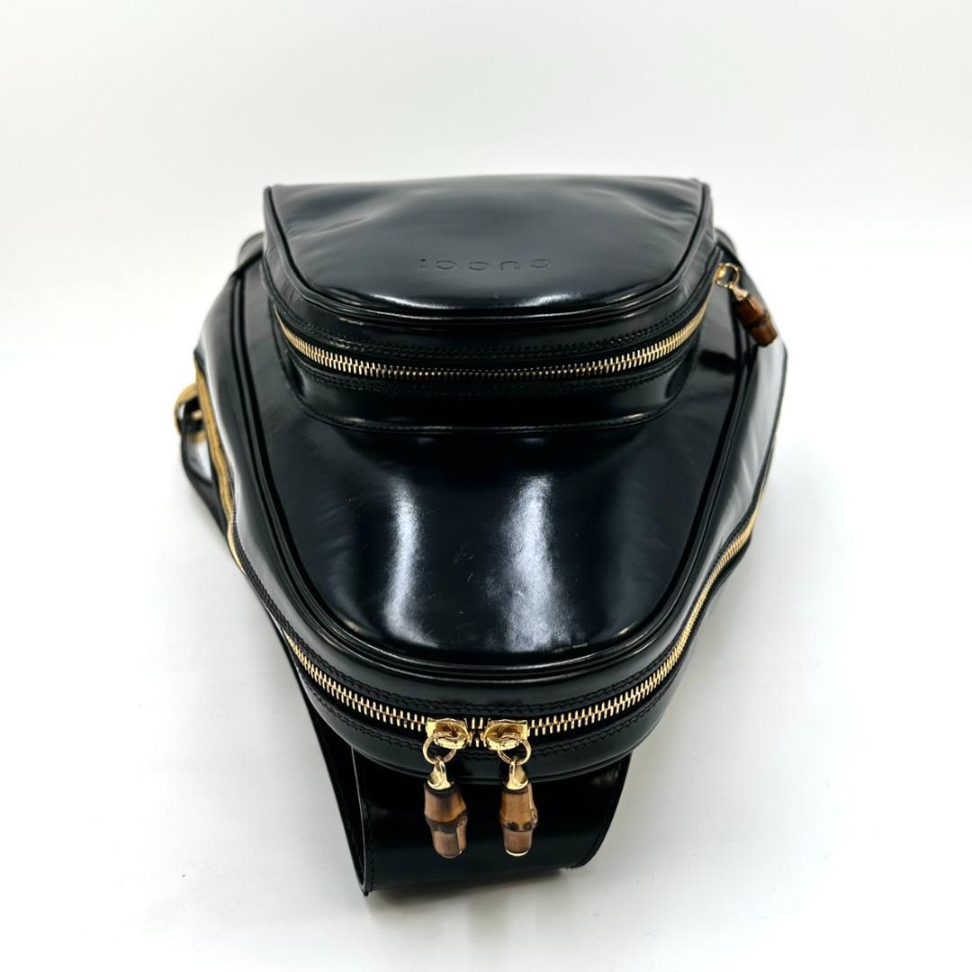 GUCCI グッチ ショルダーバッグ ボディバッグ レザー ブラック バンブー