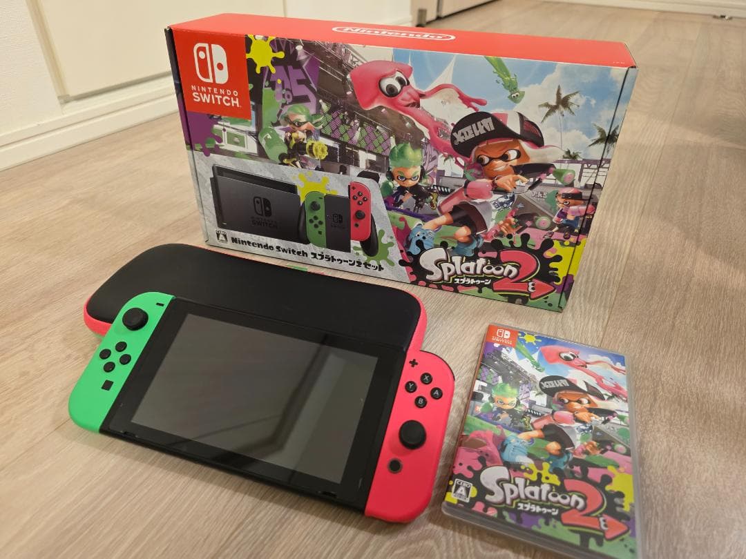 本体同梱版 Nintendo Switch Splatoon2 ケース&SD付き