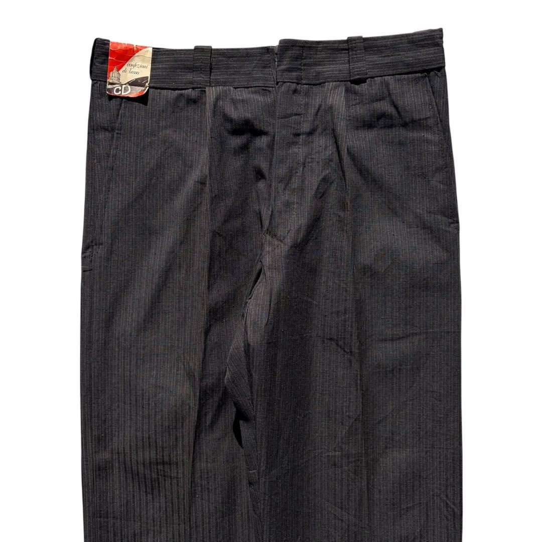 70s ヴィンテージ イタリア製 コットンパンツ デッドストック ワンタック L