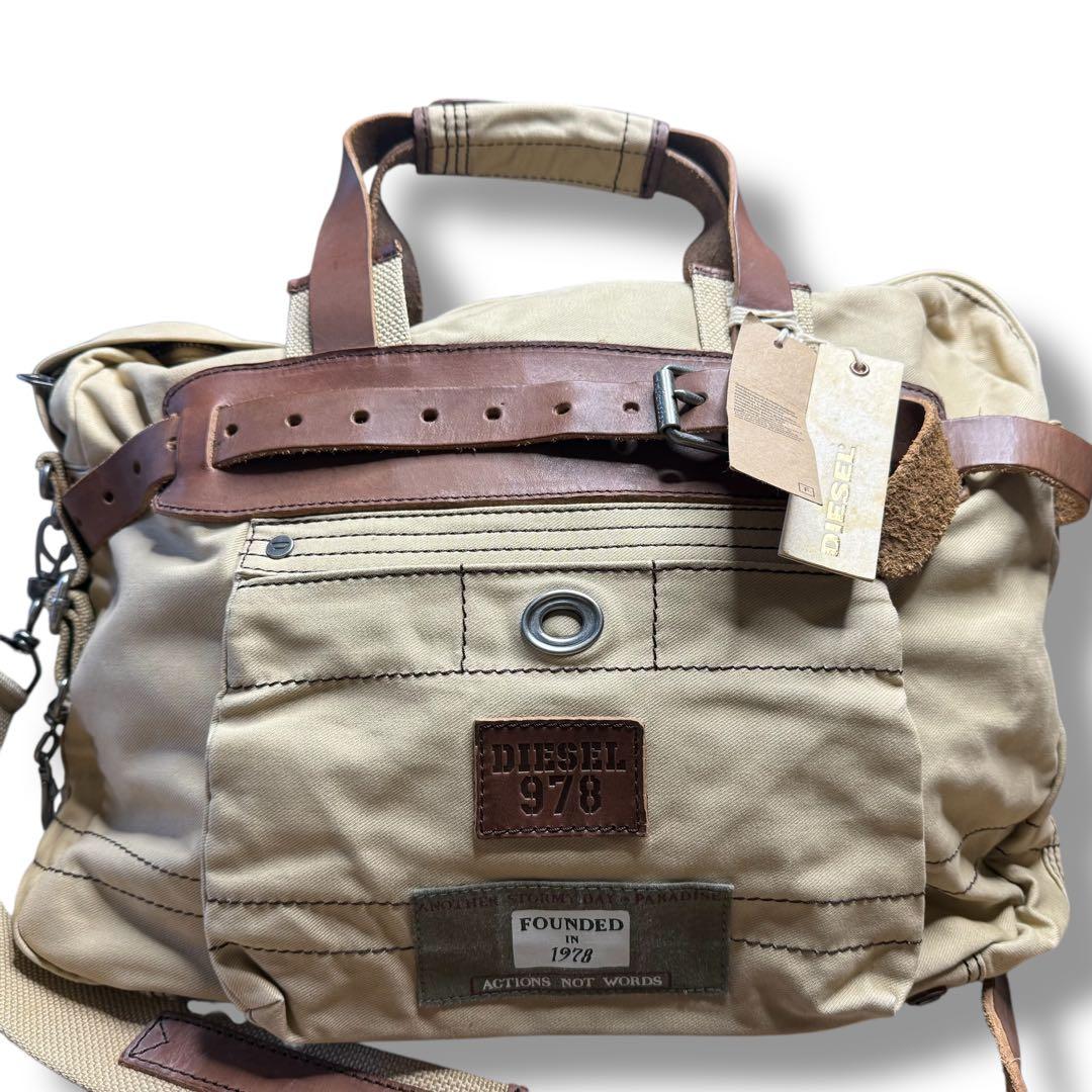 専用出品ですDIESEL★未使用ミリタリーボストンバッグ ディーゼル カーキ