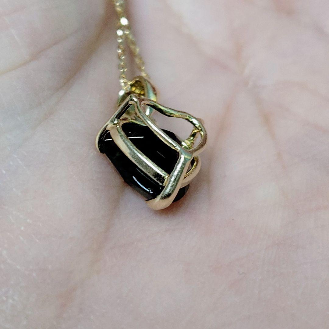 k18 モルダバイト ペンダントトップ 18金 ハート 隕石 チェーン無し