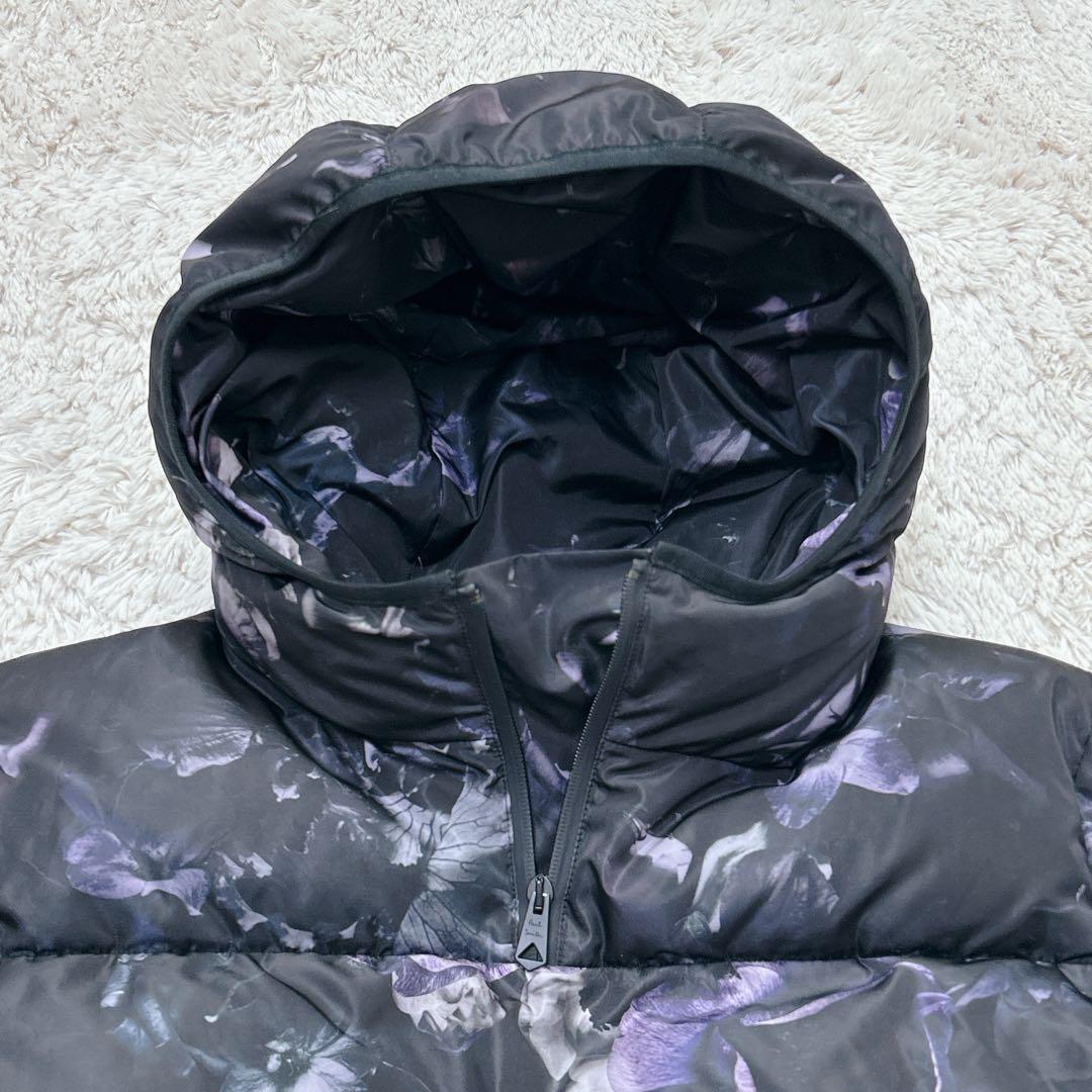 美品 ポールスミス 花柄 ダウンジャケット ハーフジップ プルオーバー ブラック