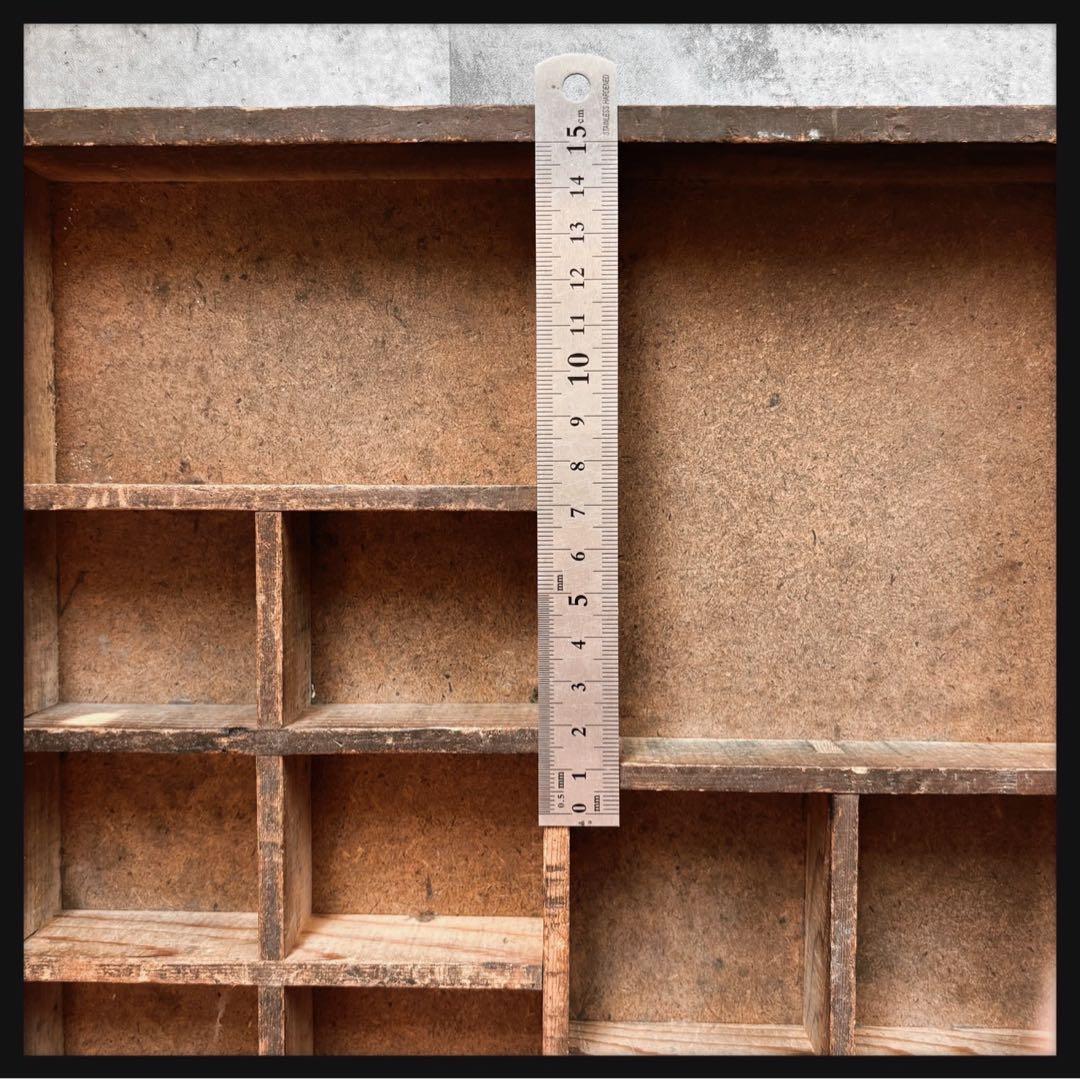 オールドヴィンテージ　 木製プリンタートレイ 飾り棚