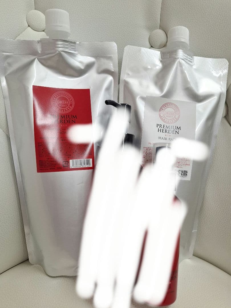ドレスプレミアムハーデンシャンプーヘアパックセットred