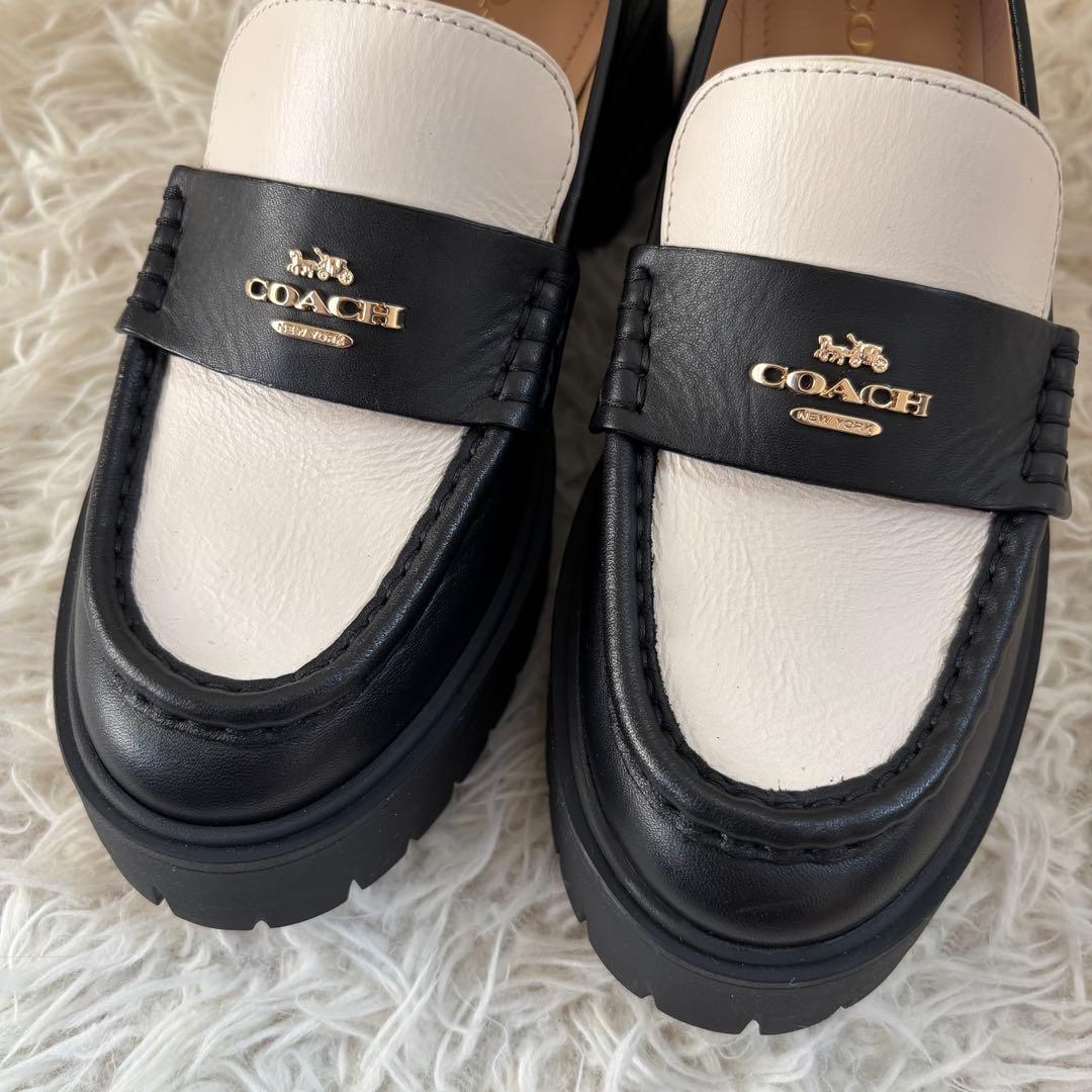 ✨未使用　COACH コーチ ルーシー　ローファー　厚底　レザー　23