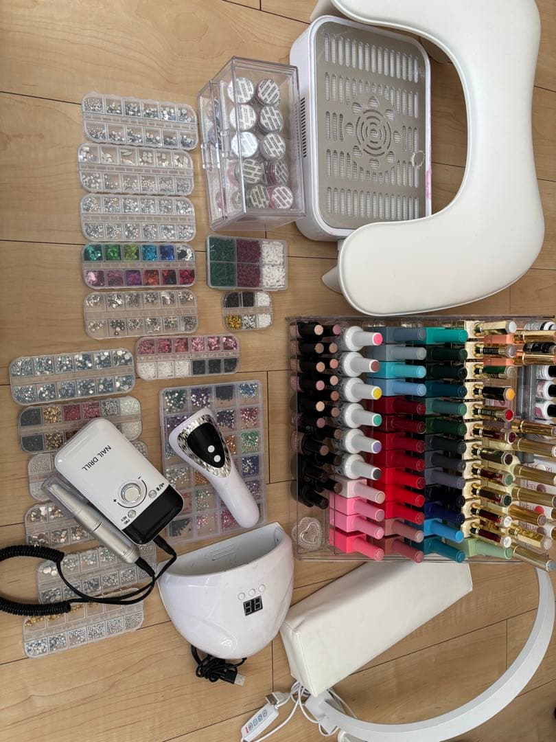 ネイルアートキット LEDライト ネイルドリル付き