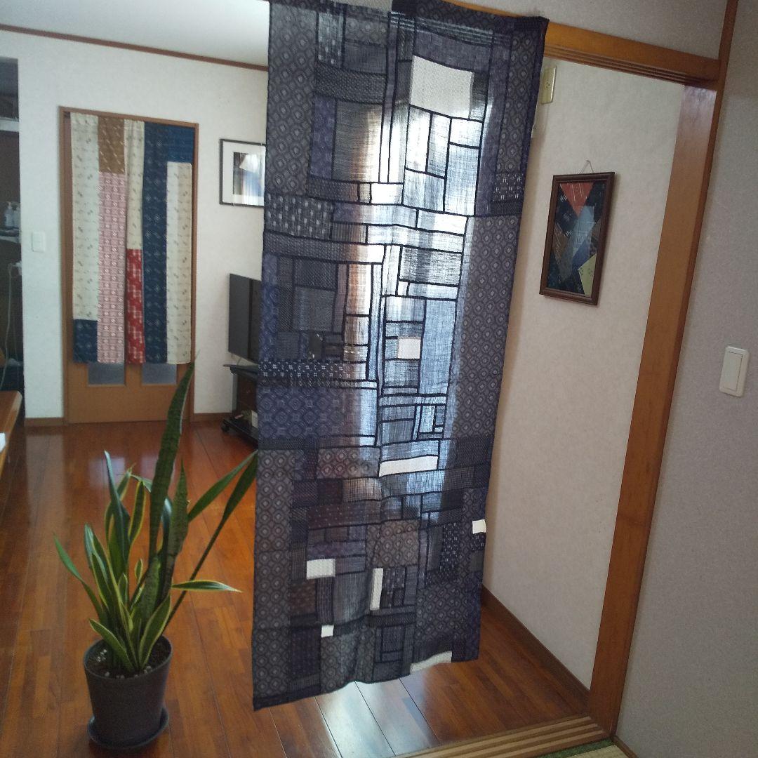 能登•近江•越後上布のポシャギ風タペストリー