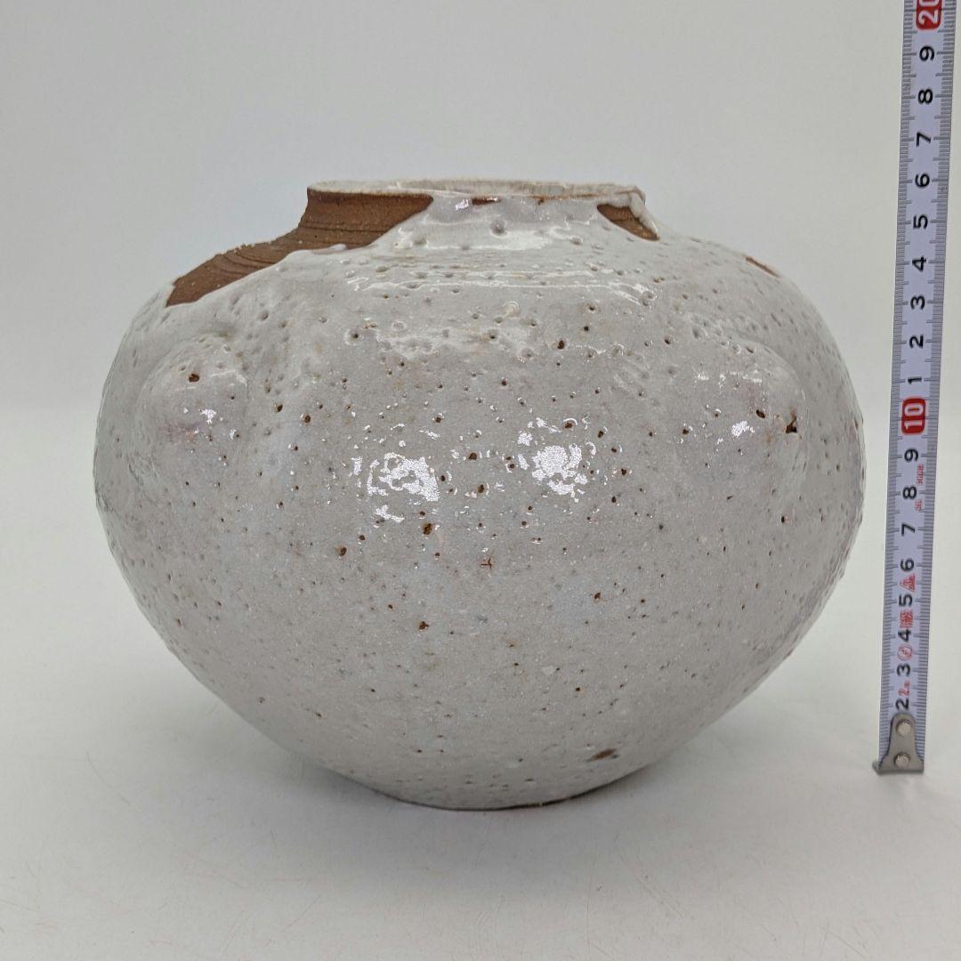 日展評議員 山本正年 志野花生 共箱栞 志野焼 美濃焼 花瓶 花器 花入 華道具