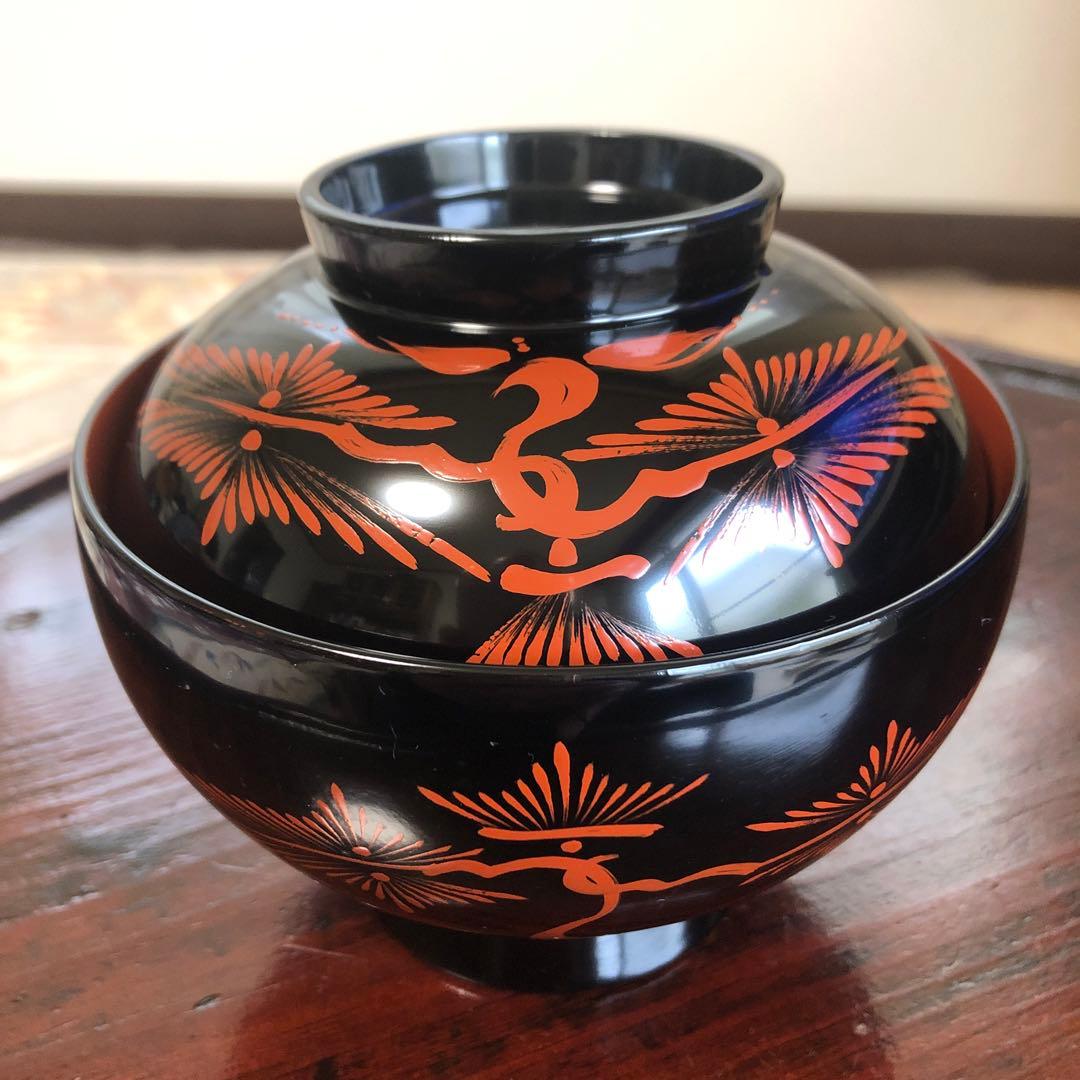 秀衡塗・秀衡椀・フタ付き・2客セット・天然木・木箱入り・レア・未使用保管品