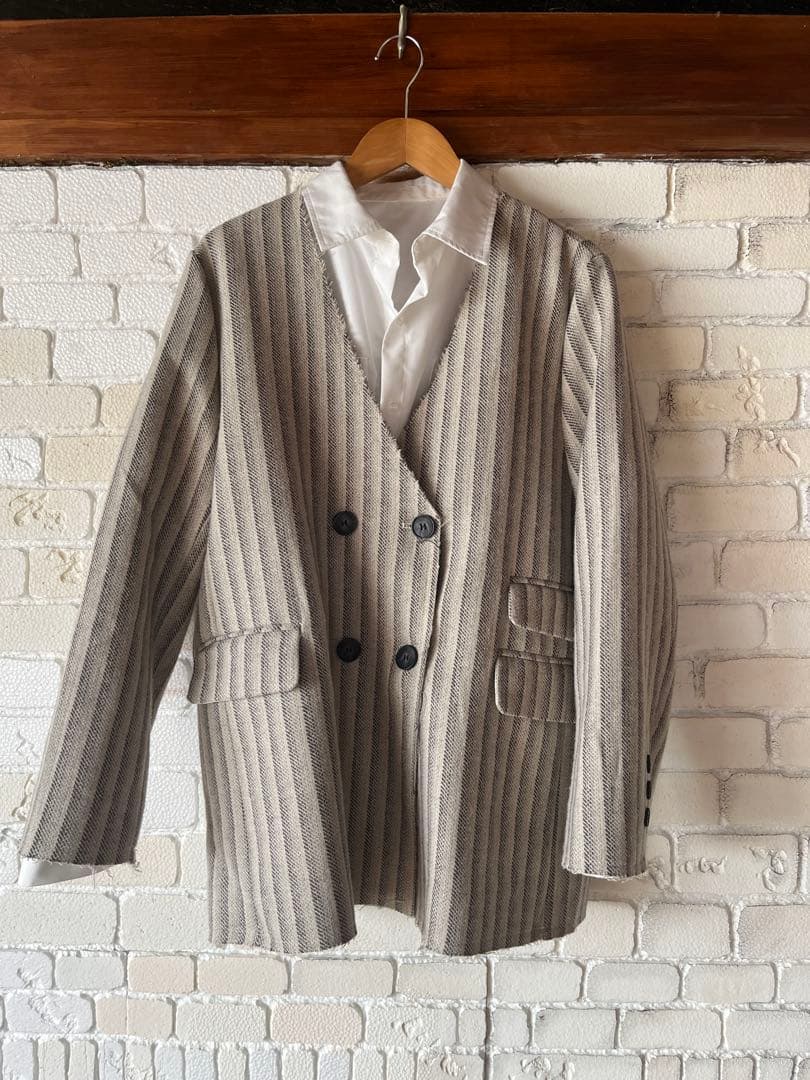 ANDREA&Co ストライプ ジャケット ビッグシャツ2点セット