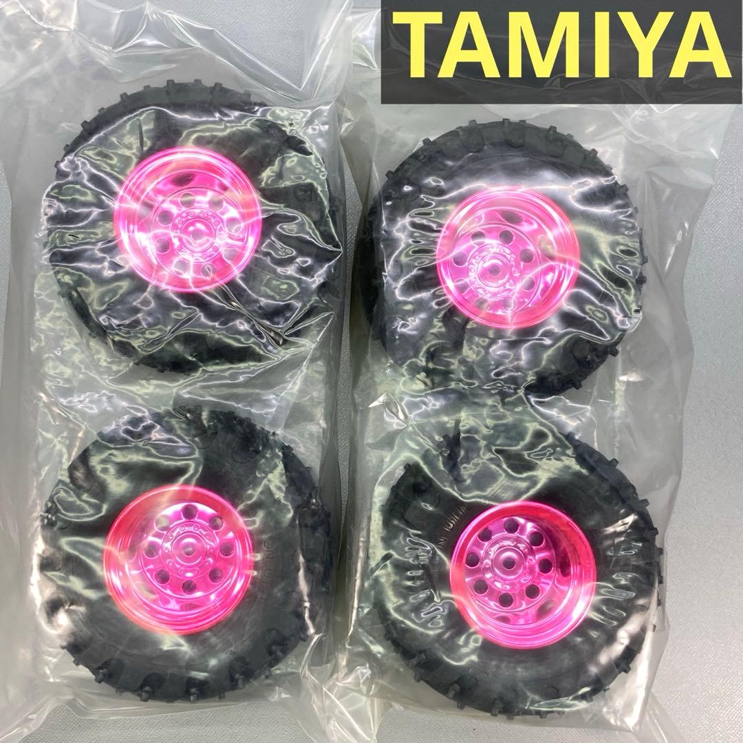 限定 ピンク メッキ ホイール TAMIYA タミヤ 電動 RC トラックタイヤ