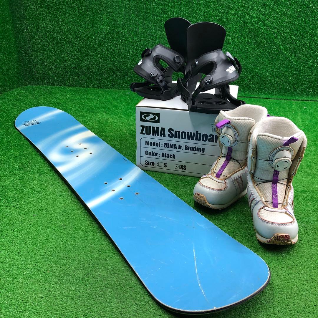 宝-623 子供用スノーボードセット108cm ビンディング新品 メンテナンス済