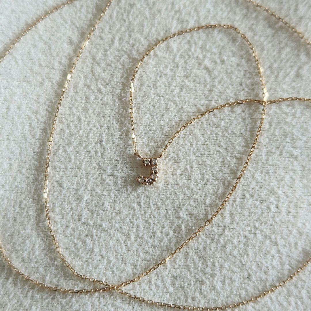 ダイヤモンド♡【ミントジャム】K10イニシャル『J』ネックレス☆アガット 好きも